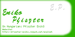 eniko pfiszter business card